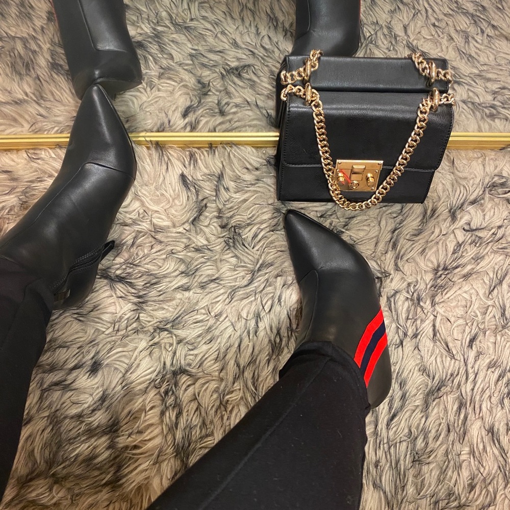 NEW - Black bootie heels